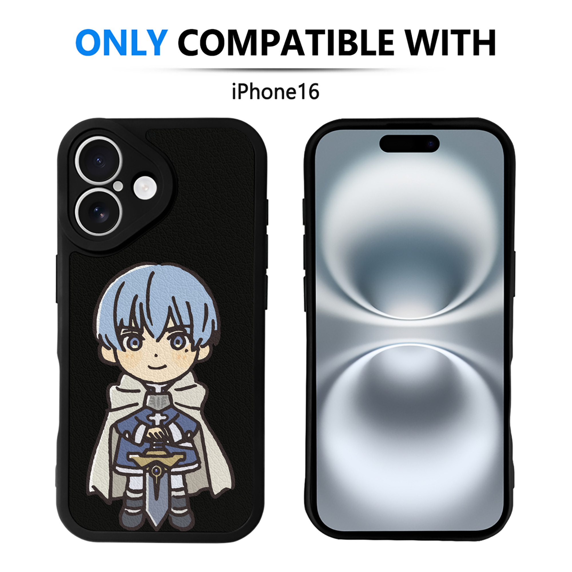 （画像用） 葬送のフリーレン Frieren 【iPhone 16シリーズ対応】シリコンスマホケース（レザー調） 材質：シリコン